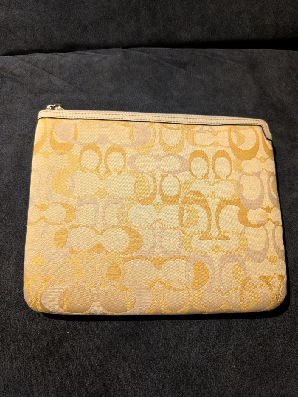 Coach Optical C Zip Pouch in Light Yellow